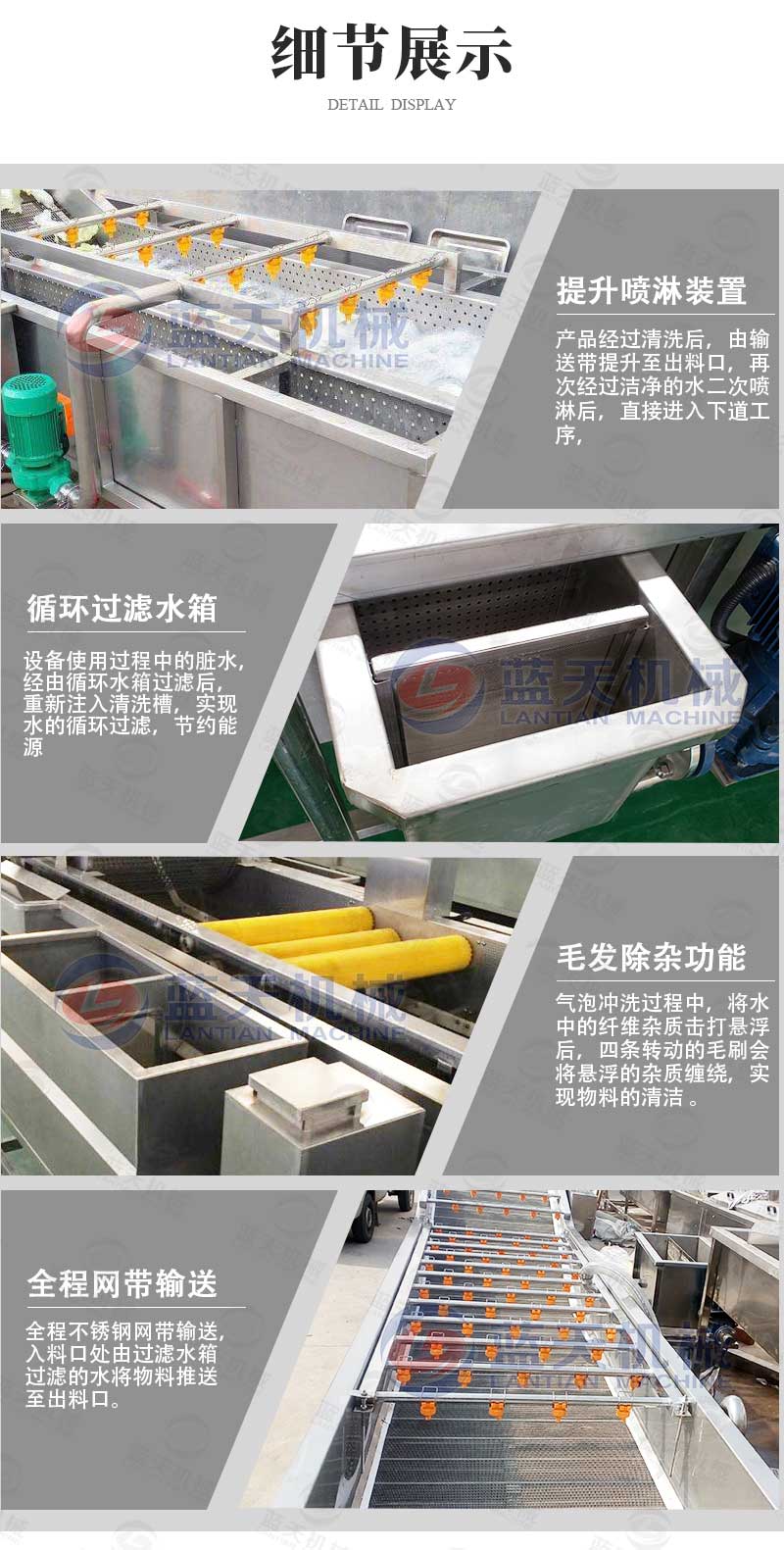 果蔬氣泡清洗機細(xì)節(jié)展示